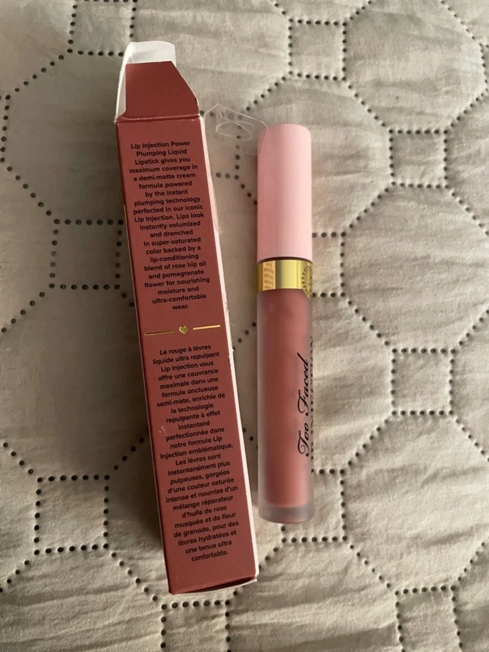 Too Faced Lip Injection Liquid Lipstick — Dusty Mauve Pink